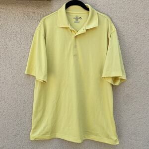 Champions Tour Lemon Yellow Golf Polo Shirt Mens Medium